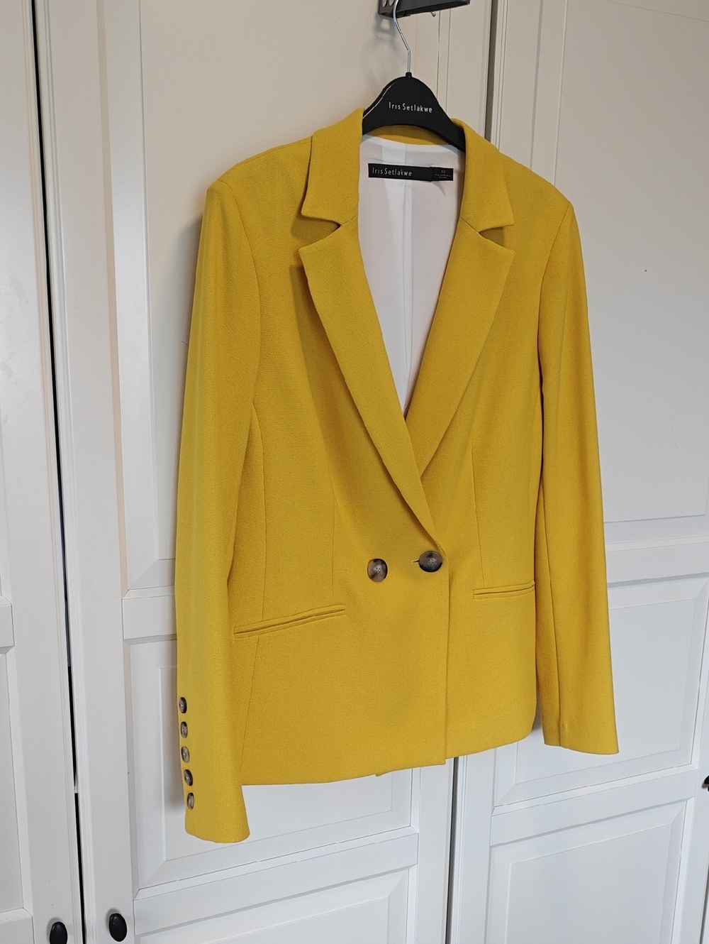 Iris Setlakwe Mustard Double-Breasted Blazer